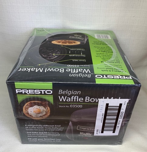 (AX1) Presto Belgian Waffle Bowl Maker Kitchen Breakfast Brunch Dessert Cookware