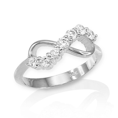 Pre-owned Fdj Gold Infinity Cz Ring(available In Yellow/rose/white Gold) In Yellow Gold