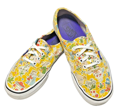 VANS Liberty of London Alice In Wonderland Womens 7.5 Mens 6 Yellow