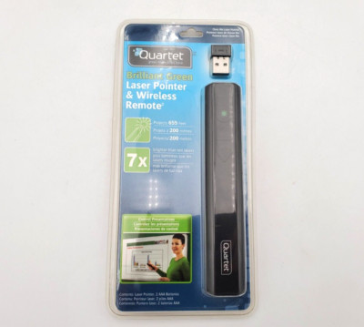Quartet Brilliant Green Laser Pointer & Wireless Remote Black New Sealed