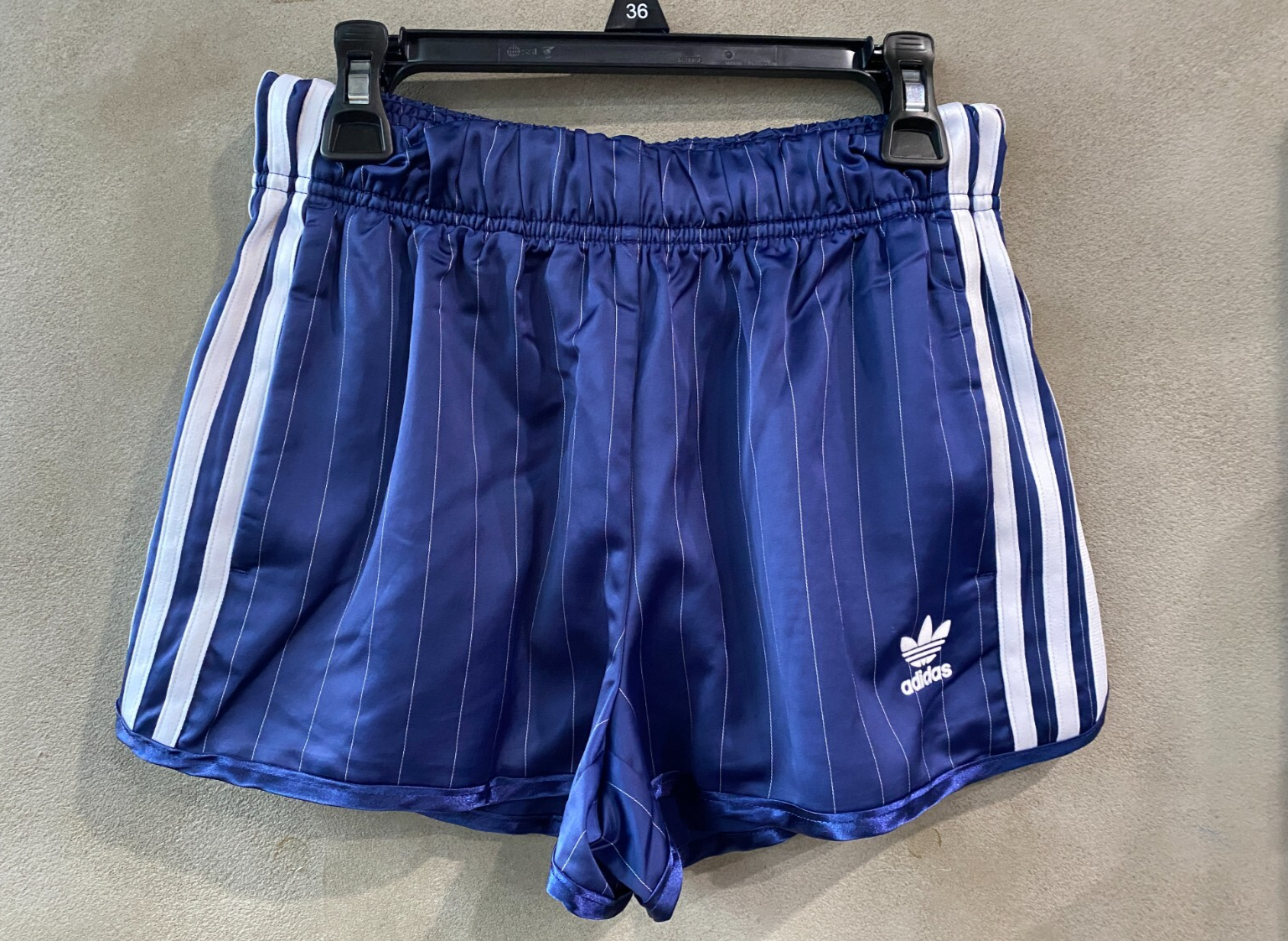 adidas Originals Pinstripe Satin Shorts Women's Lifestyle