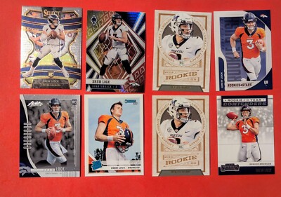 Drew Lock 8 Card Lot Rookies Inserts Color Denver Broncos