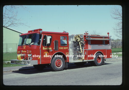 Boston MA E52 1987 Emergency One pumper Fire Apparatus Slide 