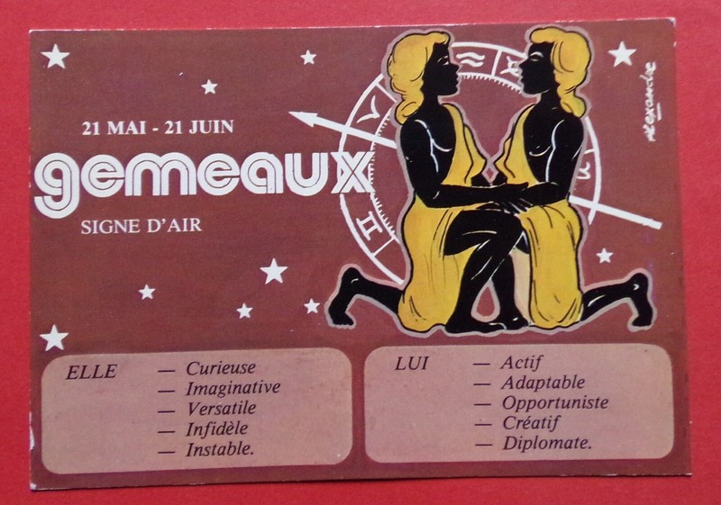 Fa121b) Cp Zodiaque Horoscope : Gemeaux