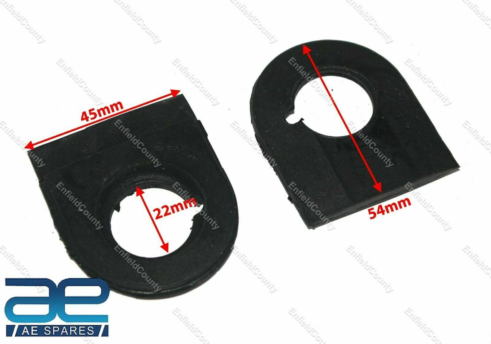 Pair Handle Bar Grommet Rubber Left & Right For Jawa CZ Motorcycle  