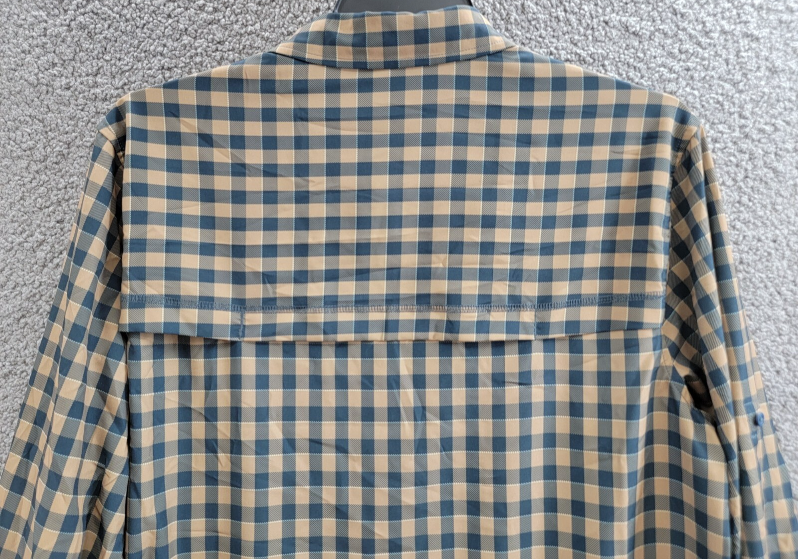 Bass Outdoor Cool Plaid Long-Sleeve Shirt Men's L Kelp Small Buffalo Collared - Picture 17 of 20