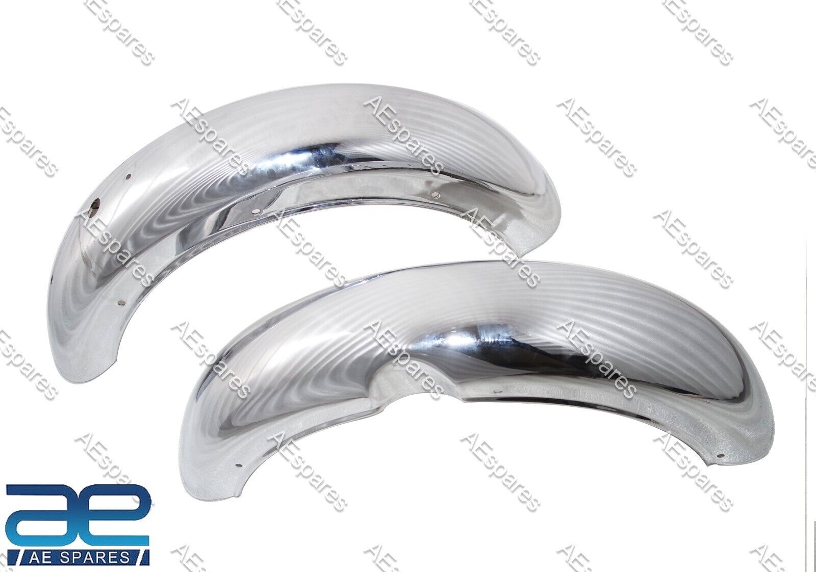 Front & Rear Mudguard Fender Steel Chrome Set For Royal Enfield Classic 350  