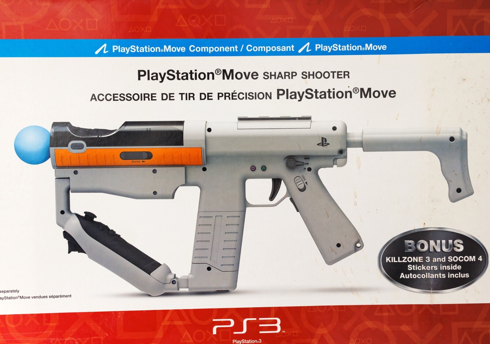 ps3＋カセット6つセット Sony Playstation 3 Move Sharp Shooter Light Gun for Socom