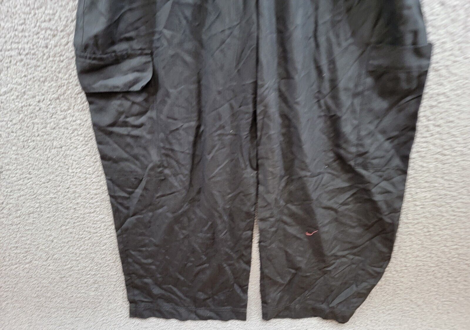French Connection Elkie Button-Down Cargo Jumpsuit Women's M Black Tie Waist - Picture 4 of 20