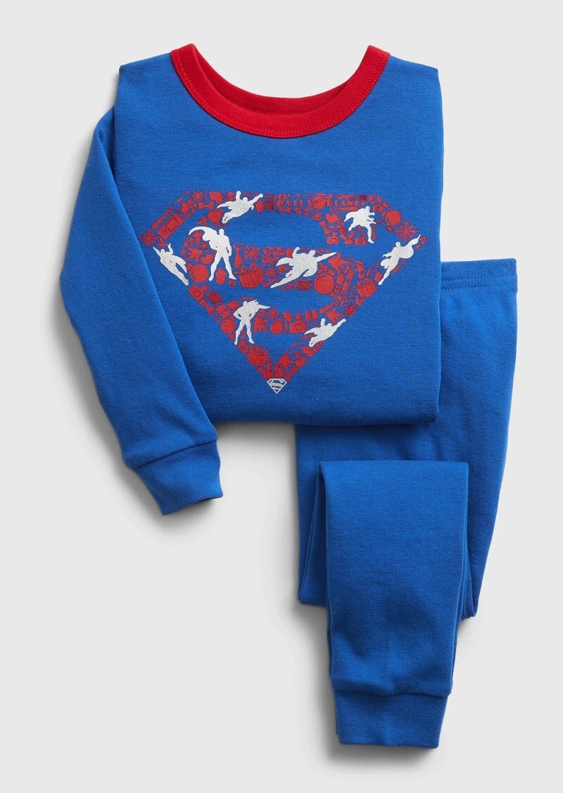 

NWT GAP DC Comics Пижамный комплект с изображением Супермена и Супермена PJ Pals для маленьких мальчиков 3 лет, Admiral blue