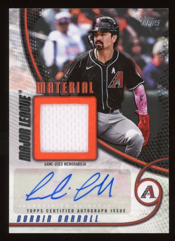 2025 Topps Series 1 - CORBIN CARROLL - PATCH AUTO - Major