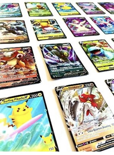 Pokemon Card Lot 10 Official TCG Cards Ultra Rare EX/GX/V + Pokemon Card Lot 10 Official TCG Cards Ultra Rare EX/GX/V +