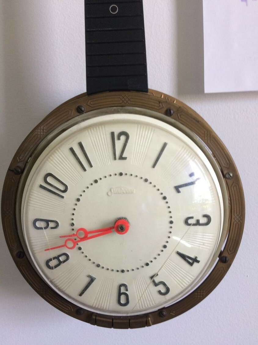 1950's Mastro / Maccaferri plastic banjo-ukulele CLOCK! Midcentury kitsch
