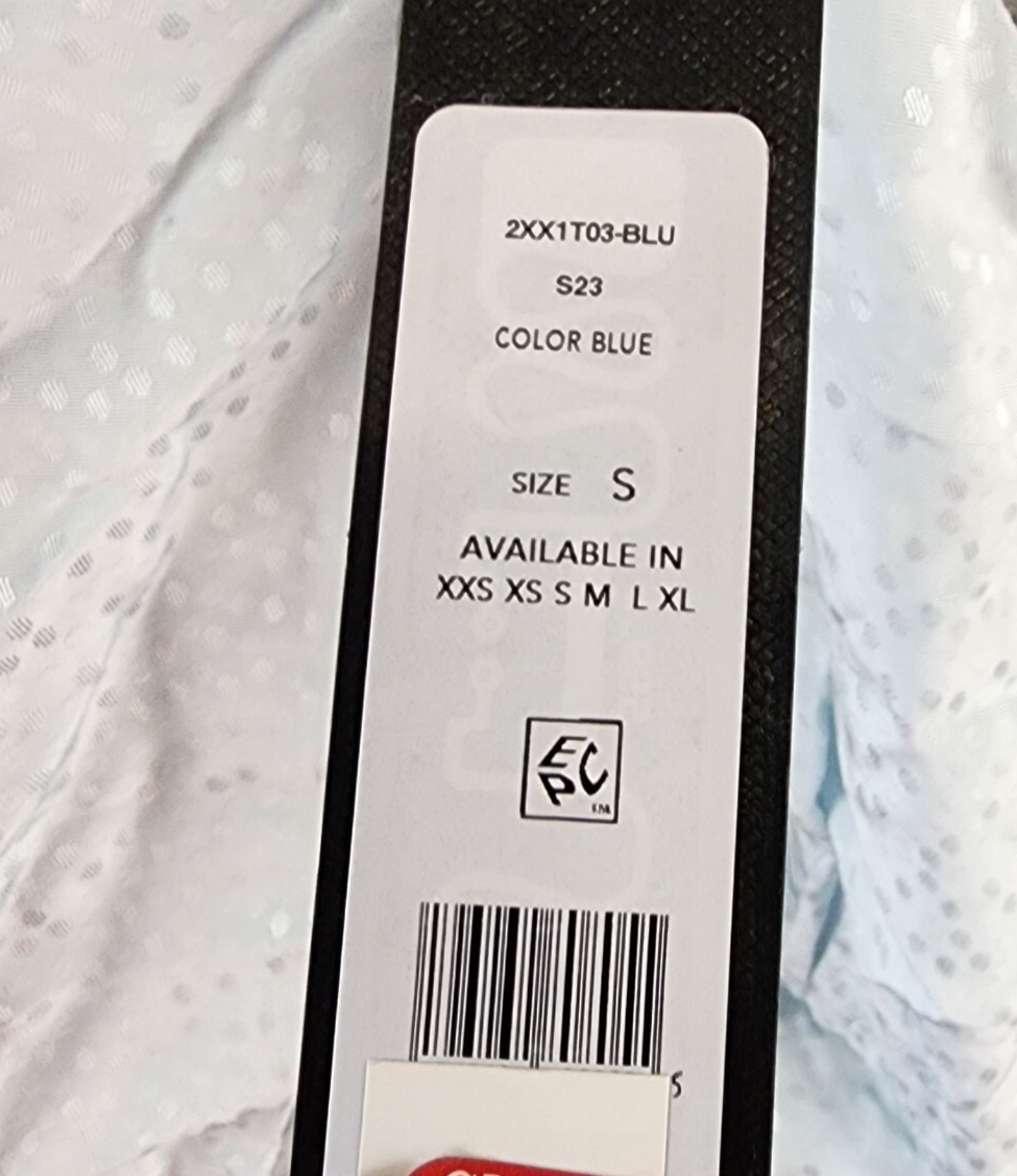 BCBGMAXAZRIA Sleeveless Halter Neck Overdraped Side Tied Blouse Women's S Blue~ - Picture 9 of 13