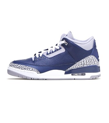 

Мужские кроссовки Jordan 3 Retro Georgetown Midnight Navy/White (CT8532 401, Синий, Air Jordan 3