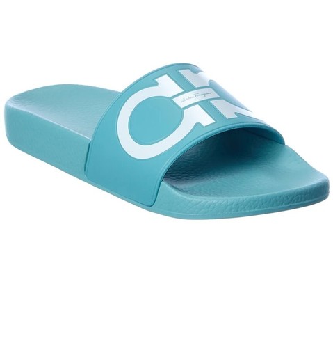 ★Ferragamo★01B827744127 ガンチーニグルービースライド Ferragamo Groovy Dual Gancini Slides Black (Women's