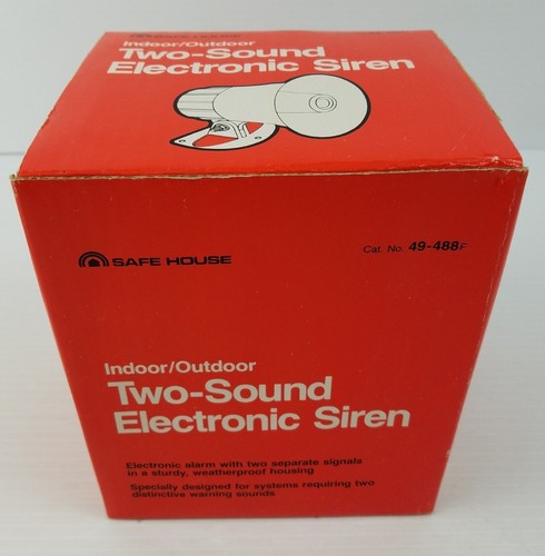 Radio Shack 49-488F Safe House Sound Powerhorn Electronic Siren NOS New Vintage