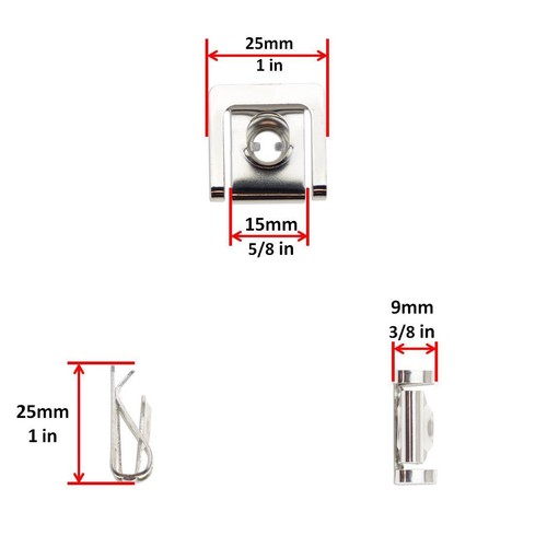 17mm Fairing Race Dzus Panex Black 10x 1/4 Turn Quick Release Clip Fastener