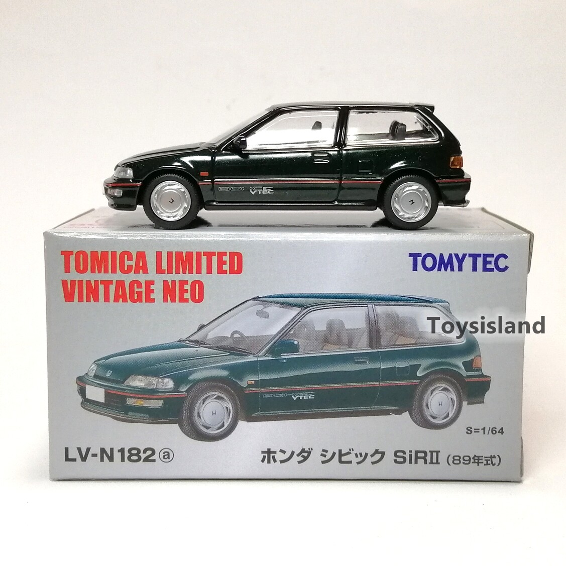 Tomica Limited Vintage NEO LV-N182a Honda Civic SiR-II 89' 1
