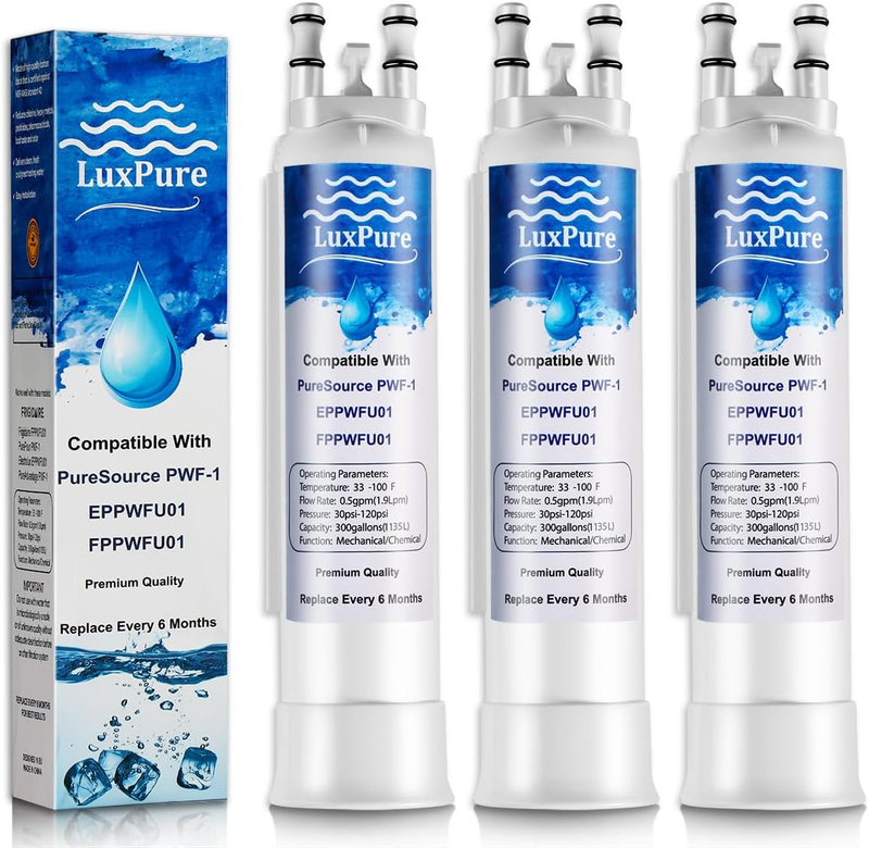 LuxPure Refrigerator Water Filter Replacement Compatible with Frigidaire FPPWFU0