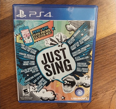 Just Sing (Sony PlayStation 4, 2016). Tested, Works Well! Good Condition