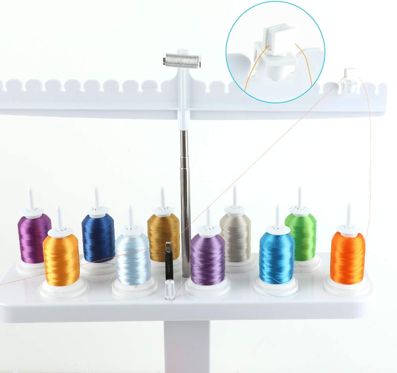20 Spool Thread Stand for Embroidery Machine Sewing Quilting Serger Machine, Hei