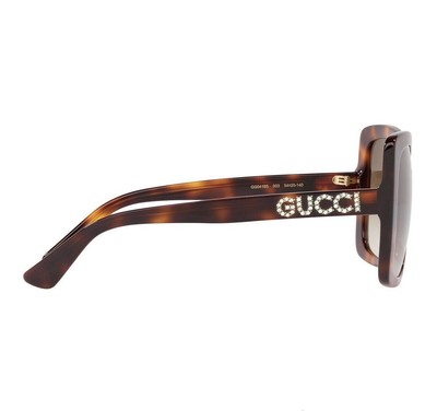 Pre-owned Gucci Gg0418s 003 Sunglasses Havana Frame Brown Gradient Lenses 54mm