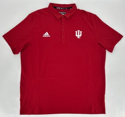 Adidas Polo Shirt Mens XL Indiana Hoosiers Stadium Team Red NCAA Retro HN7401