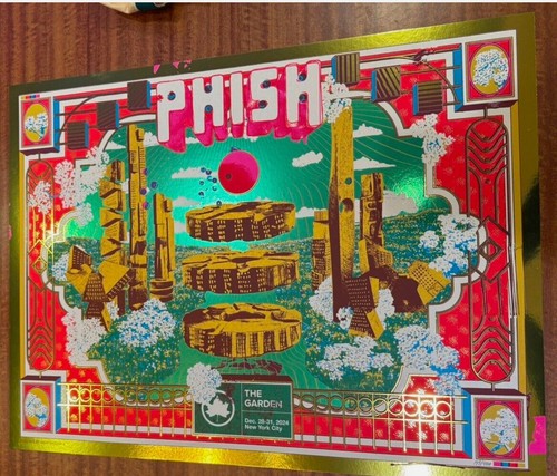 phish ポスター Phish Poster 12/28-31/2024 Madison Square Garden Foil