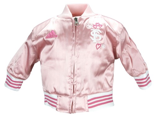 Атласная Куртка Adidas NCAA Infant Girls Florida State Varsity - Розовый