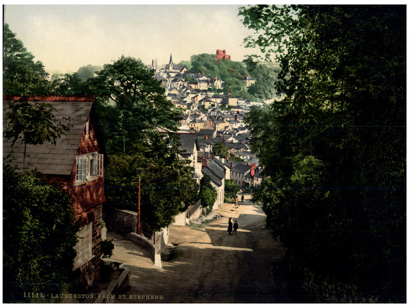 Cornwall. Launceston, From St. Stephens.  Pz Vintage Photochromie,  Photochrom