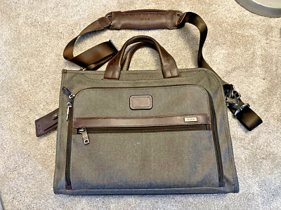 Tumi 'Alpha 2' Slim Deluxe Portfolio Business Brief Earl Grey