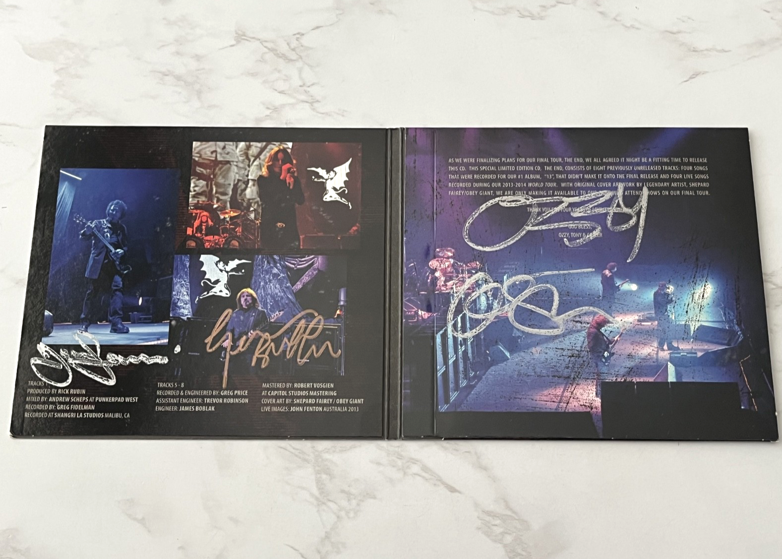レア Ozzy Osbourne オジー BLACK SABBATH サインCD Black Sabbath The End CD SIGNED🚨AUTOGRAPHED LTD ED. Digipak