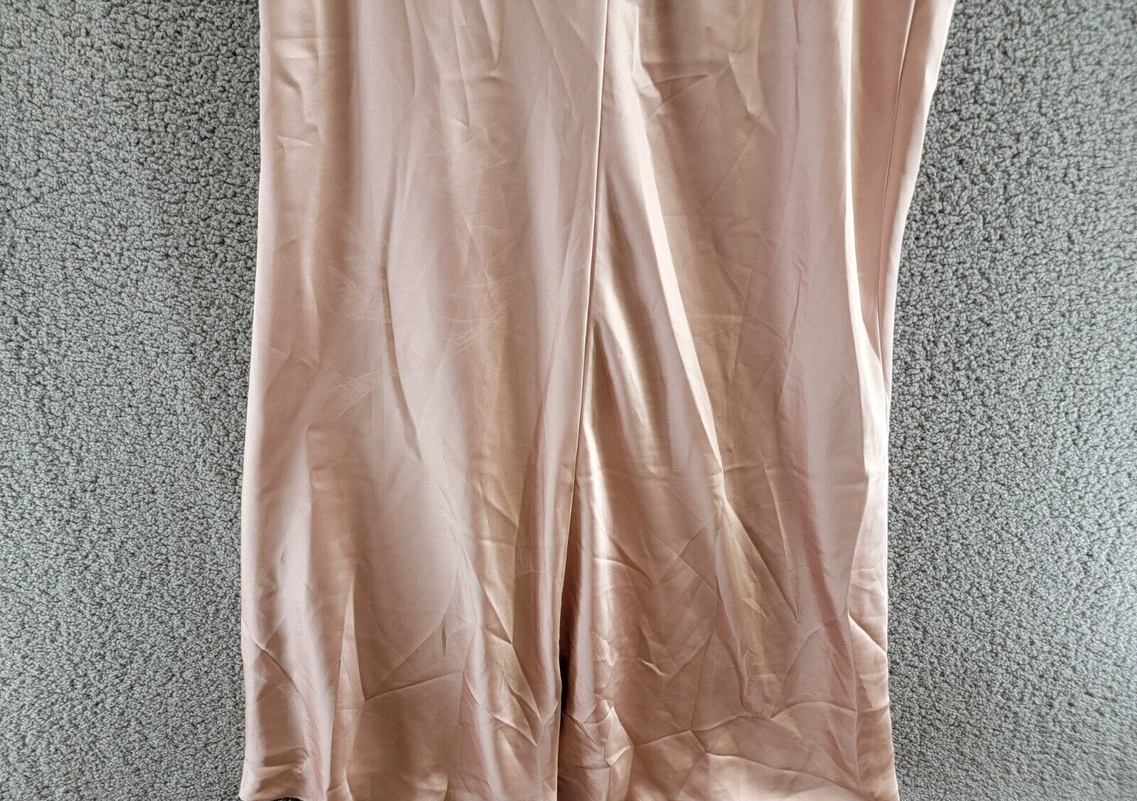 Amsale One Shoulder Draped Column Gown Women's 18 Rose Quartz Back Zip Closure - Picture 13 of 16