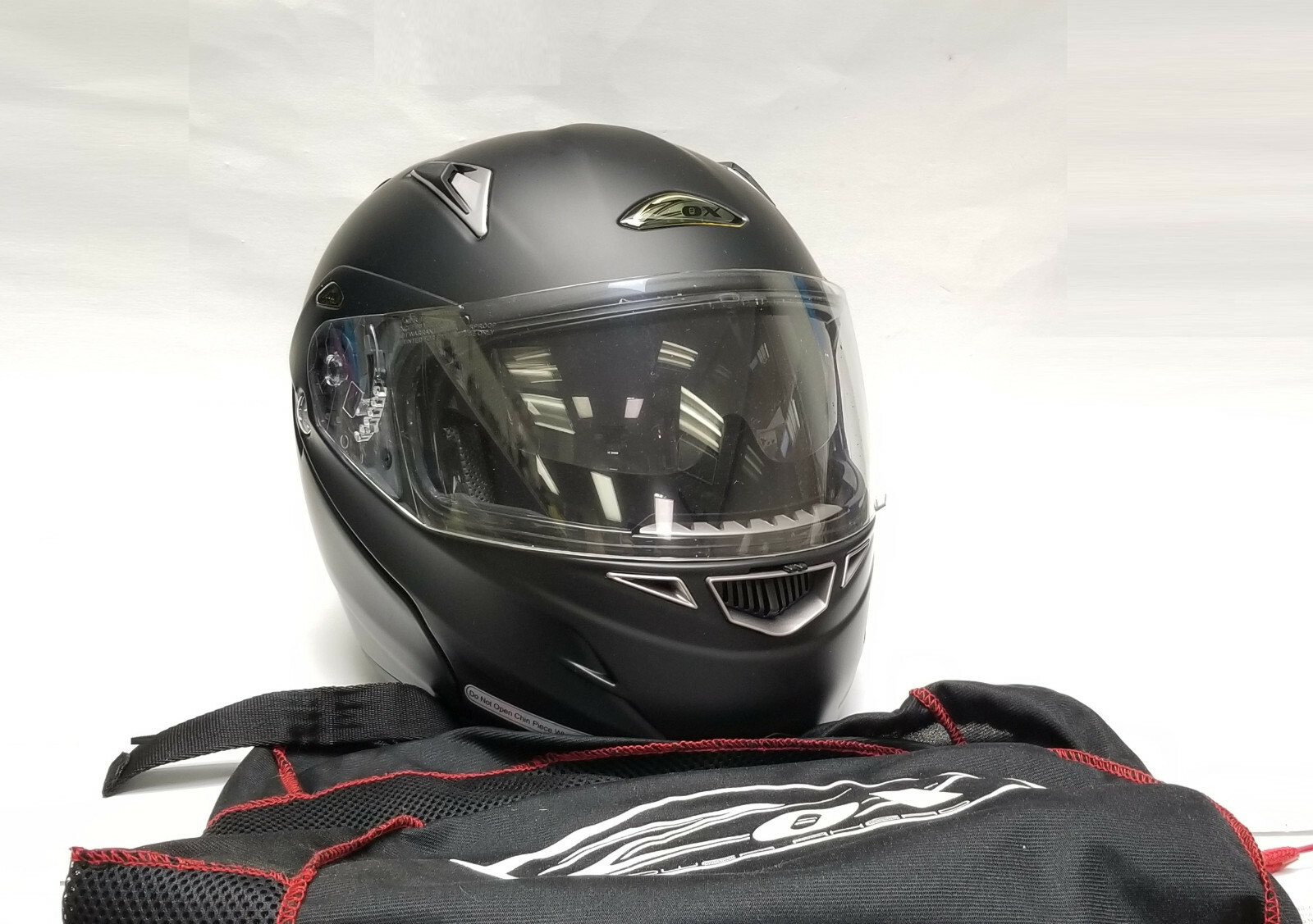 ZOX POWER AHEAD FULL FACE MOTORCYCLE HELMET with BAG * sz M