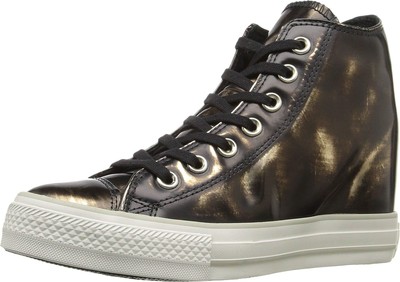 

Женские Converse Chuck Taylor All Star Lux Mid Black/Metallic Gunmetal, Black/metallic gunmetal/black