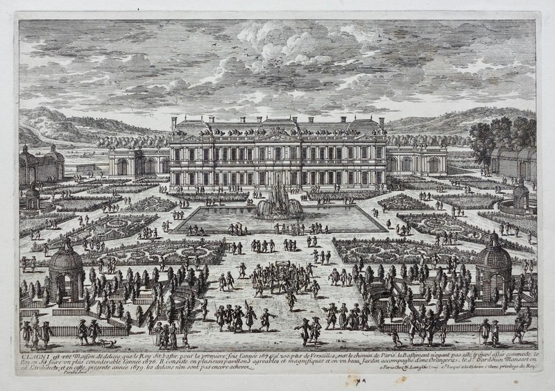 Adam Perelle, Le ChÃ¢Teau De Clagny PrÃ¨S De Versailles, Plan, Jardin, Orangerie