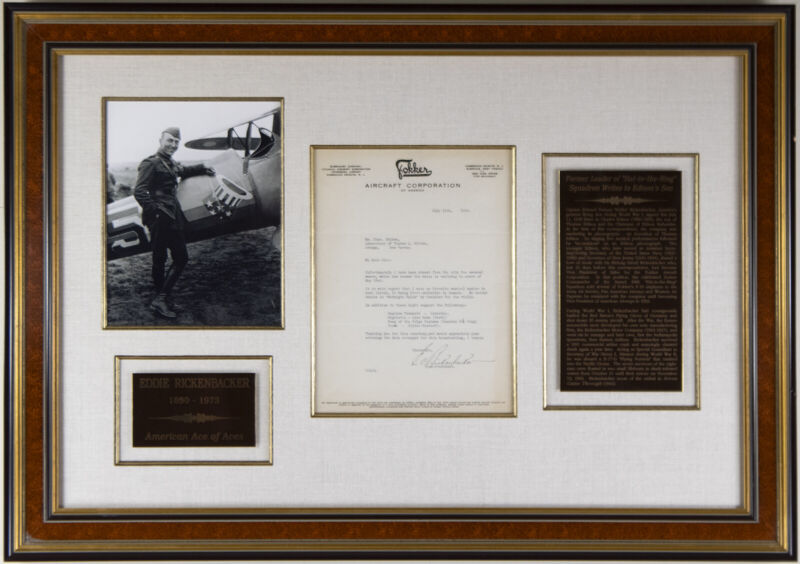 Edward V. "eddie" Rickenbacker - Typed Letter Signed 07/11/1929