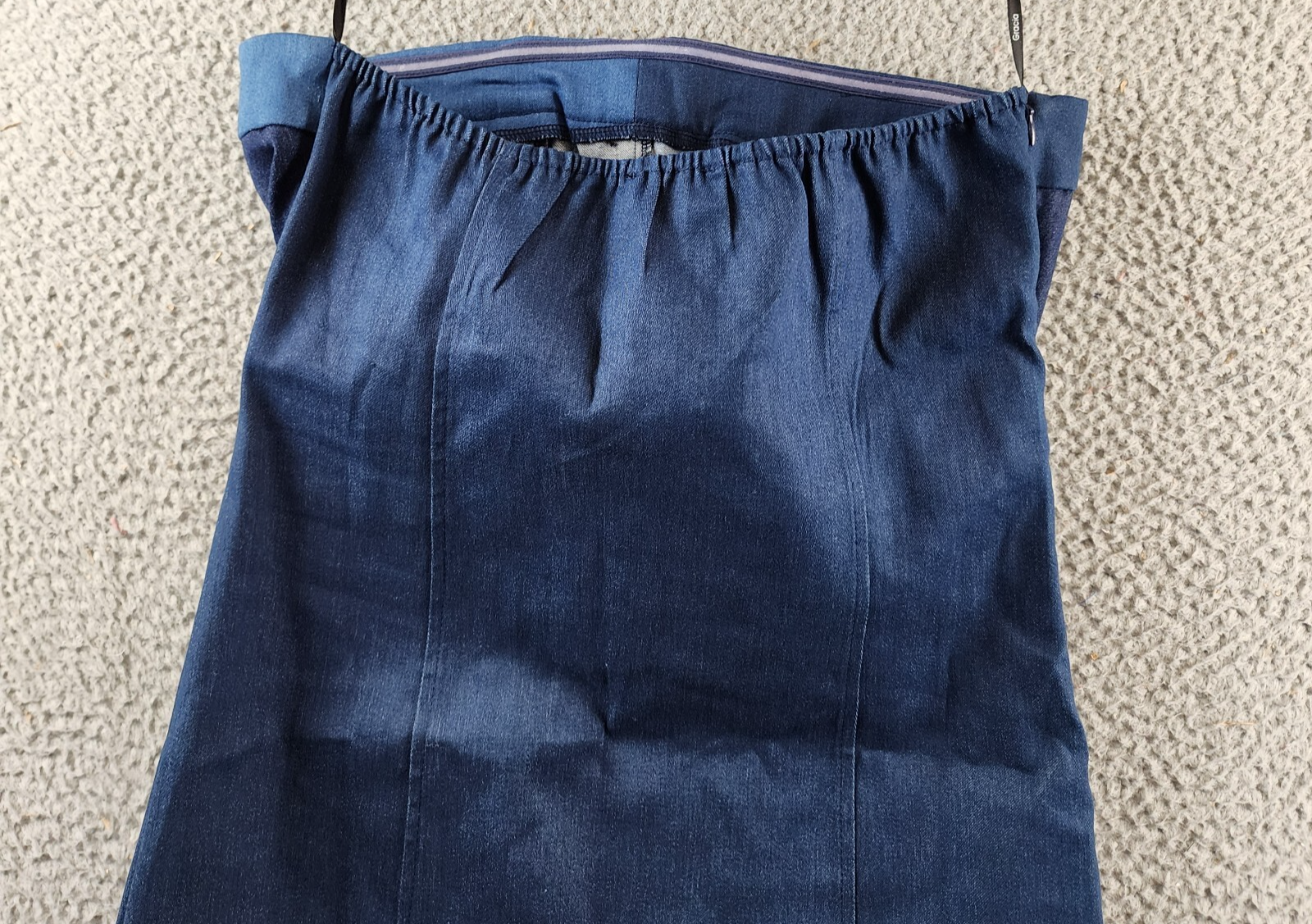 Gracia Criss Cross String Mini Dress Women's M Denim Sleeveless Side Zip Closure - Picture 14 of 14