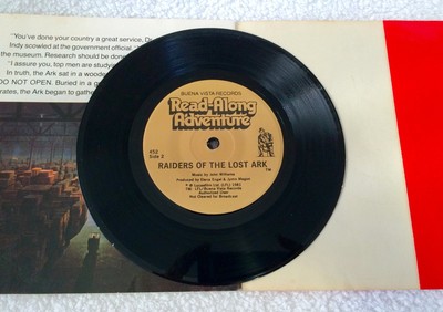 1981 Vintage INDIANA JONES RAIDERS OF THE LOST ARK Story Book & Record  LP