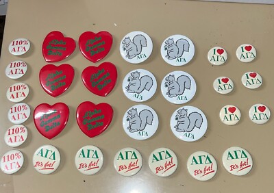 Alpha Gamma Delta Button Assortment 6 Sets Of 5 Different Buttons