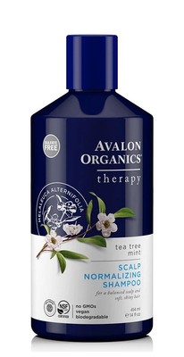 Жидкий шампунь Avalon Organics для нормализации состояния кожи головы с мятой и чайным деревом, 14 унций