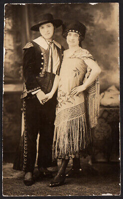 HAT SPICY FLAMENCO DRAG LESBIAN DANCE COSTUME WOMEN ~ 1910s VINTAGE PHOTO