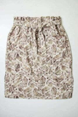 Sussan Animal Print Linen Blend Skirt (Size 10) - 5+ items free postage