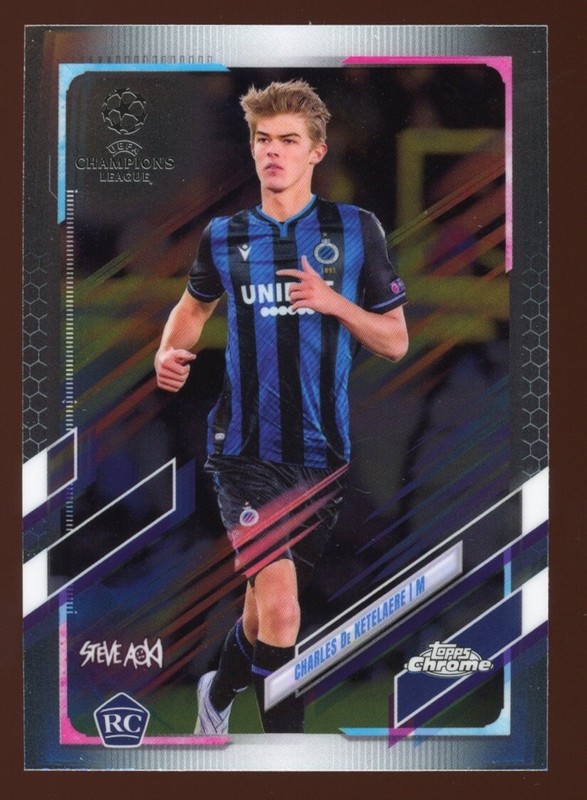 2021 Topps Chrome UEFA AOKI Neon Future - CHARLES DE KETELAERE #37