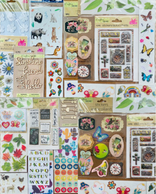 469+ HUGE Lot DIY Scrapbooking Stickers Great Variety of Supplies Lots Of Themes