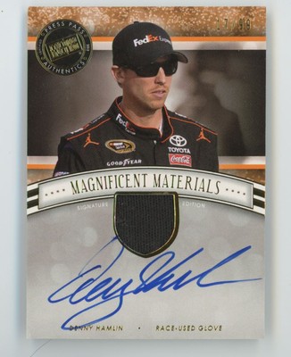 Denny Hamlin 2012 Press Pass Fanfare Magnificent Materials Auto /99 #MMSE-DH