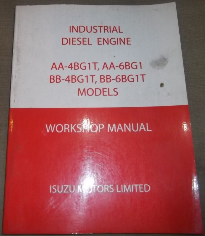 Isuzu Aa-4bg1t Aa-6bg1 Bb-4bg1t Bb-6bg1t Engin Service RÃ©Paration Atelier Manuel
