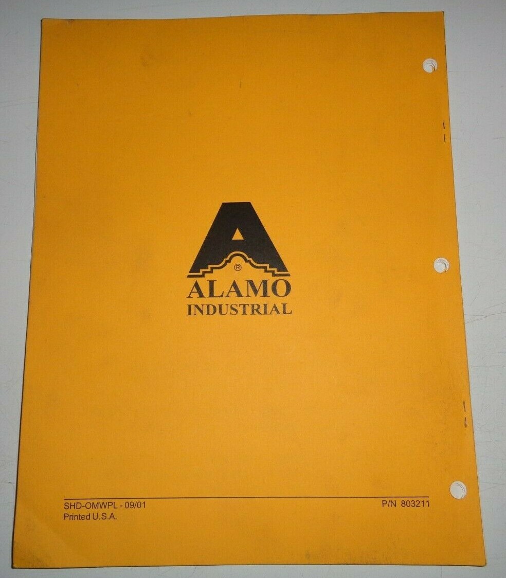 Alamo SHD62 SHD74 SHD88 SHD96 Heavy Duty Flail Mower Operators / Parts Manual
