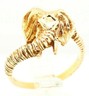 Elephant Ring 9ct Yellow Gold Plated 925 Sterling Silver Fine Vintage Jewellery.JPG